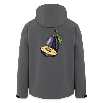 Plum fruit - Men’s Recycled Softshell Jacket by Stanley/Stella - anthracite - Back - AI Model Male 185 light (185cm)