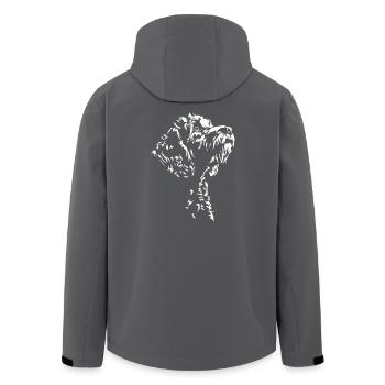 Cockapoo Silhouette Hunde Hund Wilsigns - Recycelte Männer Softshell-Jacke von Stanley/Stella - Anthrazit - Hinten - AI Model Male 185 light (185cm)
