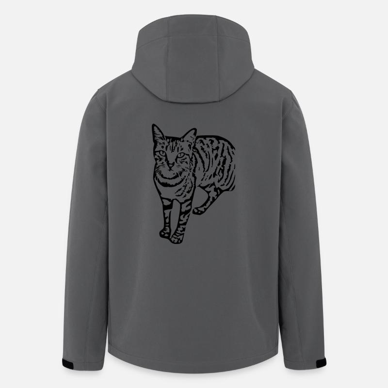 Schwarze Katze Katze Süßes Kätzchen Weihnachtsgeschenk - Recycelte Männer Softshell-Jacke von Stanley/Stella - Anthrazit