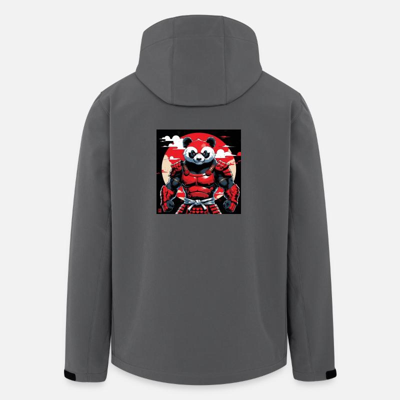 Roter Panda Zen-Geist - Recycelte Männer Softshell-Jacke von Stanley/Stella - Anthrazit