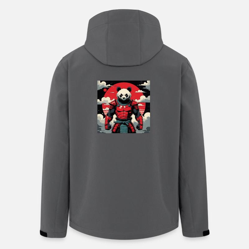 Samurai Panda Krieger - Recycelte Männer Softshell-Jacke von Stanley/Stella - Anthrazit