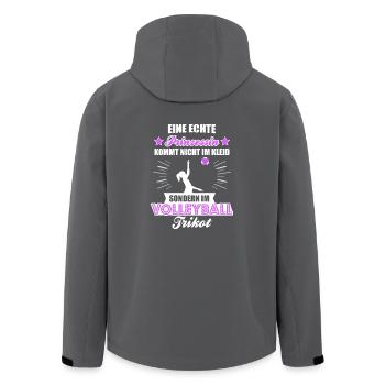 eine Echte Prinzessin kommt nicht im kleid sondern - Recycelte Männer Softshell-Jacke von Stanley/Stella - Anthrazit - Hinten - AI Model Male 185 light (185cm)