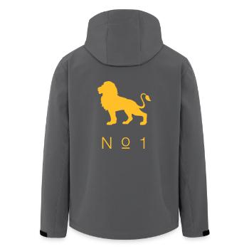 Erfolgreich sein Ziel errreichen T-Shirt Löwe - Recycelte Männer Softshell-Jacke von Stanley/Stella - Anthrazit - Hinten - AI Model Male 185 light (185cm)