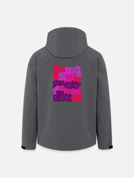 Insanity - Recycelte Männer Softshell-Jacke von Stanley/Stella - Anthrazit
