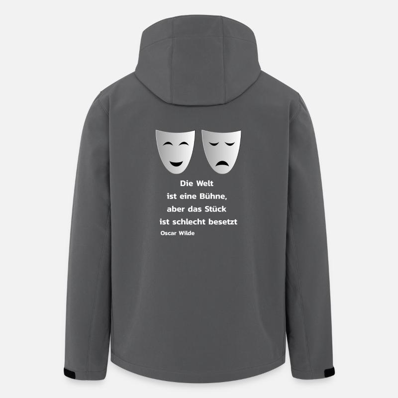 Theater - Recycelte Männer Softshell-Jacke von Stanley/Stella - Anthrazit