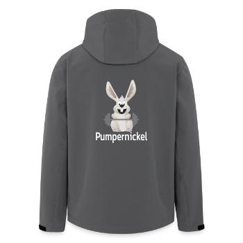 Pumpernickel - Recycelte Männer Softshell-Jacke von Stanley/Stella - Anthrazit - Hinten - AI Model Male 185 light (185cm)