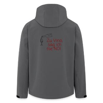 Zu Wein sag ich nie Nein - Recycelte Männer Softshell-Jacke von Stanley/Stella - Anthrazit - Hinten - AI Model Male 185 light (185cm)