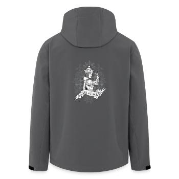 Die weiße Dame - Recycelte Männer Softshell-Jacke von Stanley/Stella - Anthrazit - Hinten - AI Model Male 185 light (185cm)