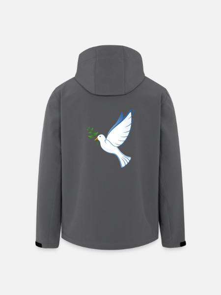 friedenstaube - Recycelte Männer Softshell-Jacke von Stanley/Stella - Anthrazit