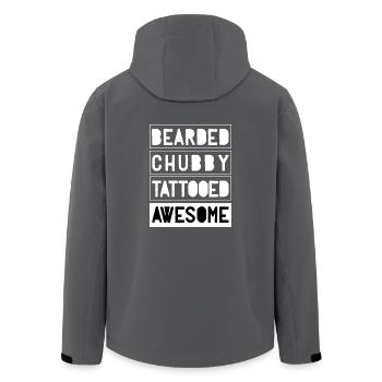 Bearded Chubby Tattooed Awesome - Recycelte Männer Softshell-Jacke von Stanley/Stella - Anthrazit - Hinten - AI Model Male 185 light (185cm)