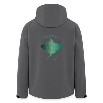 Rochen Stechrochen Stachelrochen Geschenk - Recycelte Männer Softshell-Jacke von Stanley/Stella - Anthrazit - Hinten - AI Model Male 185 light (185cm)