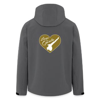 Gardasee - Das Herz schlägt nur für Dich - II - Recycelte Männer Softshell-Jacke von Stanley/Stella - Anthrazit - Hinten - AI Model Male 185 light (185cm)