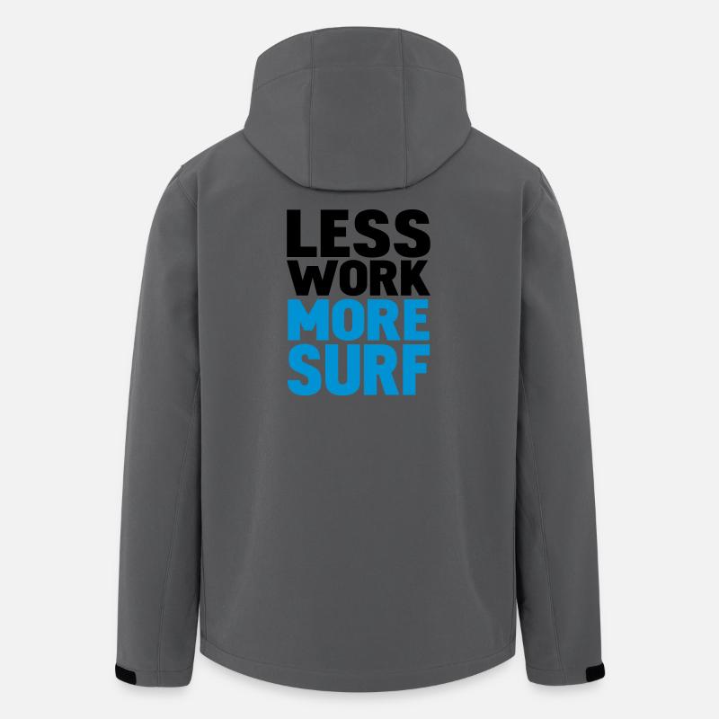 less work more surf - Recycelte Männer Softshell-Jacke von Stanley/Stella - Anthrazit