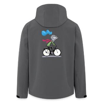 Radfahrer, Ritter der Landstarsse - Recycelte Männer Softshell-Jacke von Stanley/Stella - Anthrazit - Hinten - AI Model Male 185 light (185cm)