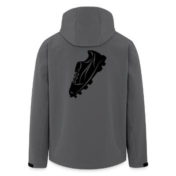 Fußballschuh transparente Schattenfigur - Recycelte Männer Softshell-Jacke von Stanley/Stella - Anthrazit - Hinten - AI Model Male 185 light (185cm)