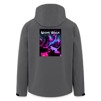 Cool Cats CAT NIGHT WALK Big City Party Time Neon - Recycelte Männer Softshell-Jacke von Stanley/Stella - Anthrazit - Hinten - AI Model Male 185 light (185cm)
