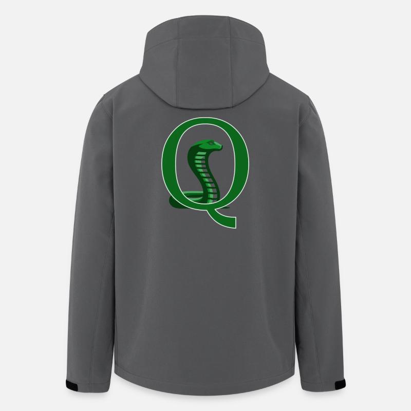 Grüne Kobra im Buchstaben Q - Recycelte Männer Softshell-Jacke von Stanley/Stella - Anthrazit