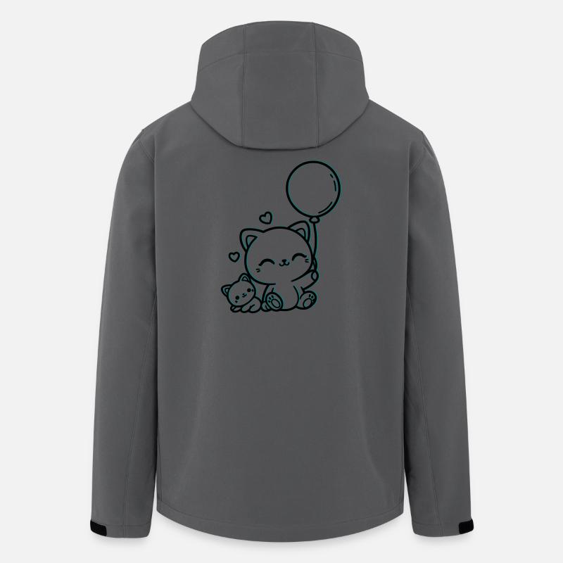 Katzen - Recycelte Männer Softshell-Jacke von Stanley/Stella - Anthrazit