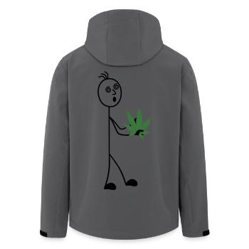 Hobby Gardener Stick Figure - Men’s Recycled Softshell Jacket by Stanley/Stella - anthracite - Back - AI Model Male 185 light (185cm)