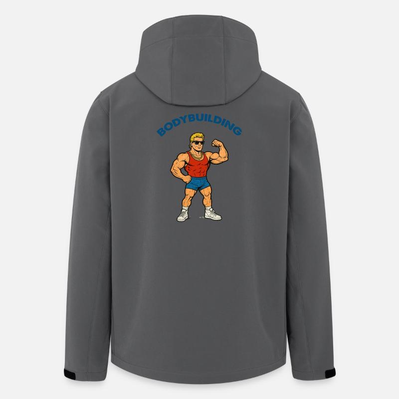 Bodybuilding Gym Cartoon - Recycelte Männer Softshell-Jacke von Stanley/Stella - Anthrazit