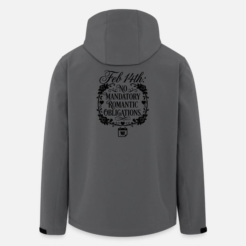 Obligation de la Saint-Valentin - Citation drôle - Veste softshell homme en polyester recyclé Stanley/Stella - charbon