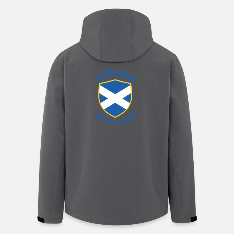 Stirling Scottish Shield Design - Men’s Recycled Softshell Jacket by Stanley/Stella - anthracite