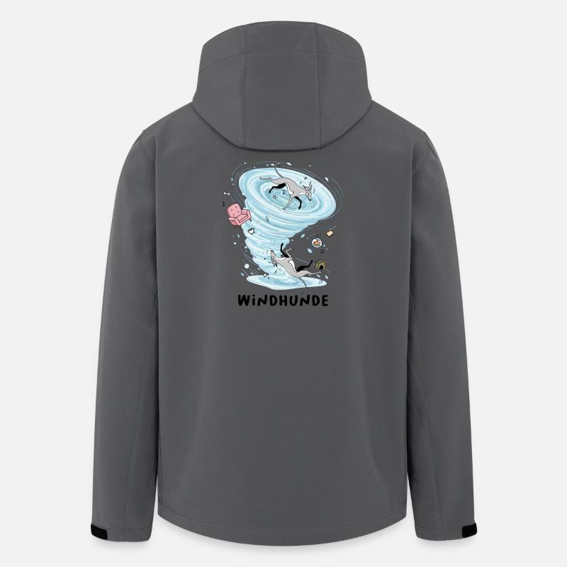 Windhunde - Recycelte Männer Softshell-Jacke von Stanley/Stella - Anthrazit