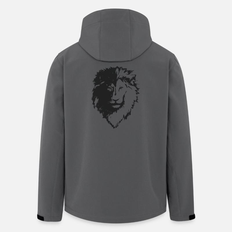 Löwe Silhouette - Recycelte Männer Softshell-Jacke von Stanley/Stella - Anthrazit