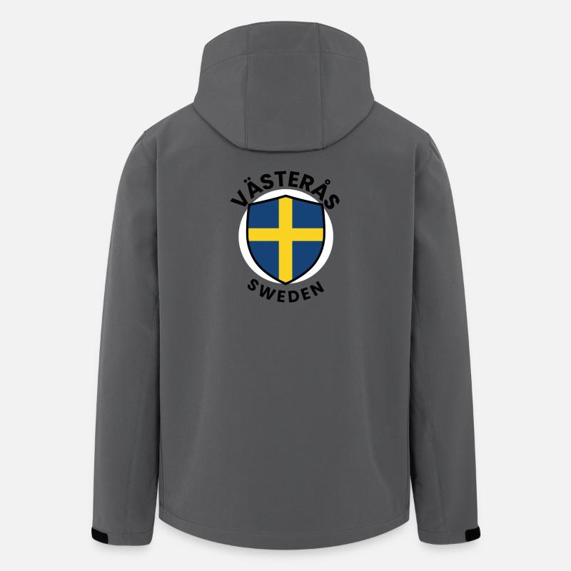 Swedish Flag Shield Emblem - Men’s Recycled Softshell Jacket by Stanley/Stella - anthracite