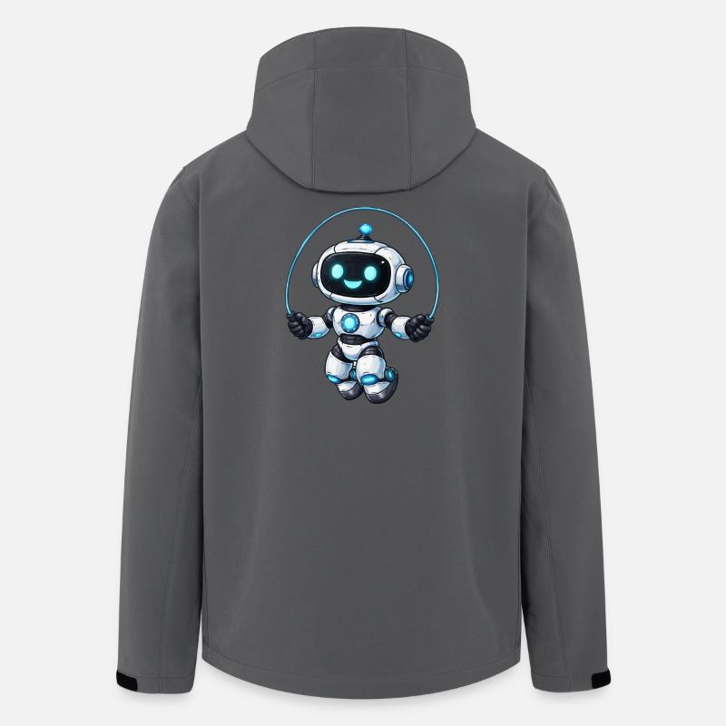 Seilspringen Roboter-Springer - Recycelte Männer Softshell-Jacke von Stanley/Stella - Anthrazit