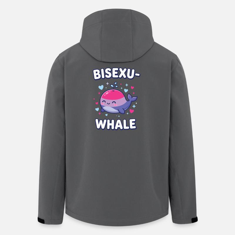 Pride Month LGBT - Bisexualwhale - Men’s Recycled Softshell Jacket by Stanley/Stella - anthracite