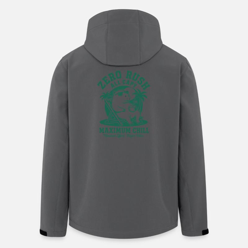 Zero Rush Capybara Chill - Recycelte Männer Softshell-Jacke von Stanley/Stella - Anthrazit