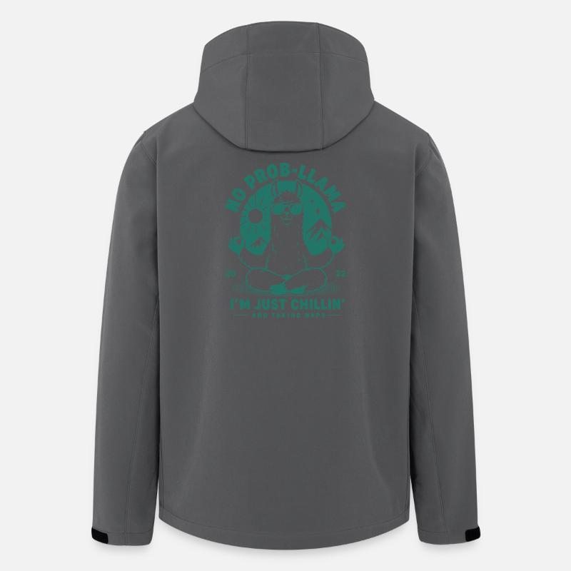 No Prob-Llama Just Chillin - Recycelte Männer Softshell-Jacke von Stanley/Stella - Anthrazit