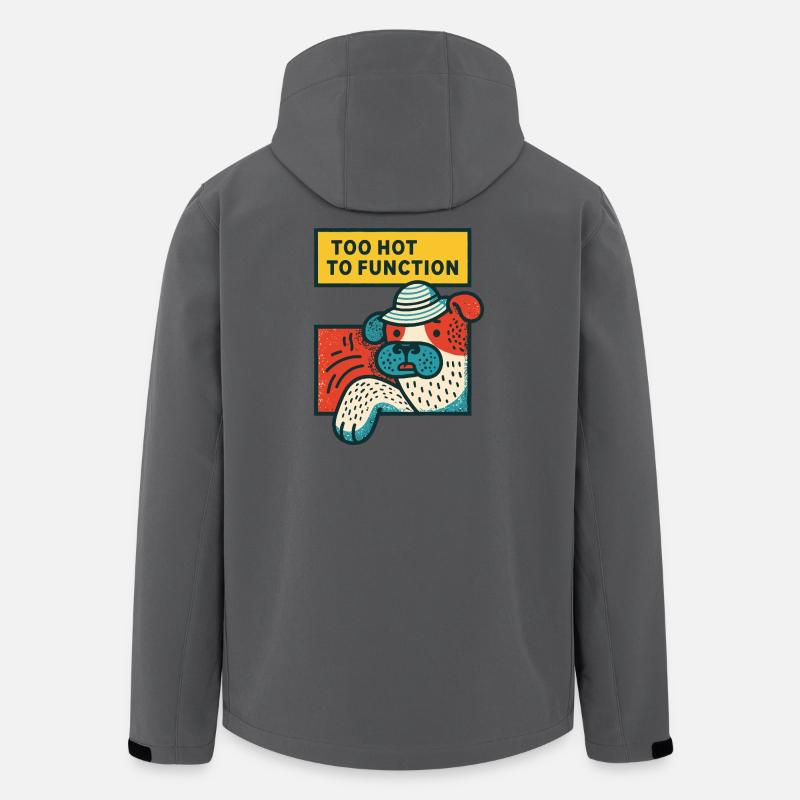Too Hot to Function Bulldog - Recycelte Männer Softshell-Jacke von Stanley/Stella - Anthrazit