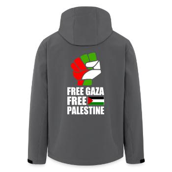 Free gaza Free palestine - Recycelte Männer Softshell-Jacke von Stanley/Stella - Anthrazit - Hinten - AI Model Male 185 light (185cm)