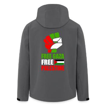 Free gaza Free palestine - Recycelte Männer Softshell-Jacke von Stanley/Stella - Anthrazit - Hinten - AI Model Male 185 light (185cm)