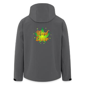 Weed Lover - Cannabis Lover - Marihuana Lover - Recycelte Männer Softshell-Jacke von Stanley/Stella - Anthrazit - Hinten - AI Model Male 185 light (185cm)