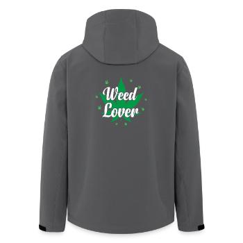 Weed Lover - Cannabis Lover - Marihuana Lover - Recycelte Männer Softshell-Jacke von Stanley/Stella - Anthrazit - Hinten - AI Model Male 185 light (185cm)