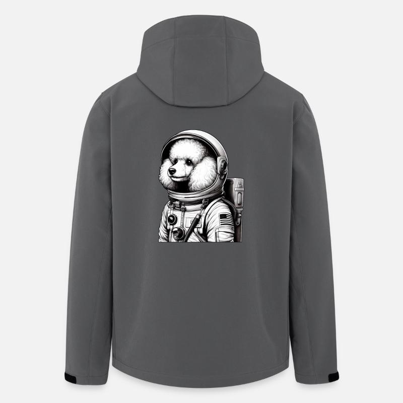 Poodle Astronaut in Space Awe - Men’s Recycled Softshell Jacket by Stanley/Stella - anthracite