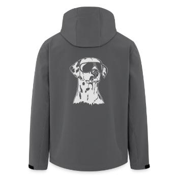 DALMATINER cool Wilsigns - Recycelte Männer Softshell-Jacke von Stanley/Stella - Anthrazit - Hinten - AI Model Male 185 light (185cm)