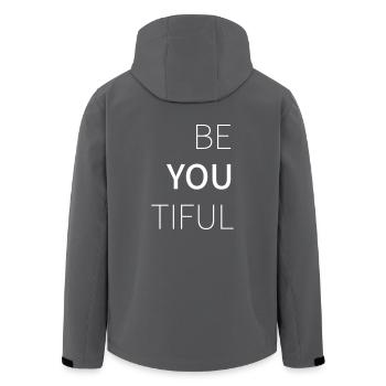 Be You Tiful Beautiful - Recycelte Männer Softshell-Jacke von Stanley/Stella - Anthrazit - Hinten - AI Model Male 185 light (185cm)