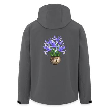 flowers lilies tulips orchids sunflower dahlia ger - Recycelte Männer Softshell-Jacke von Stanley/Stella - Anthrazit - Hinten - AI Model Male 185 light (185cm)