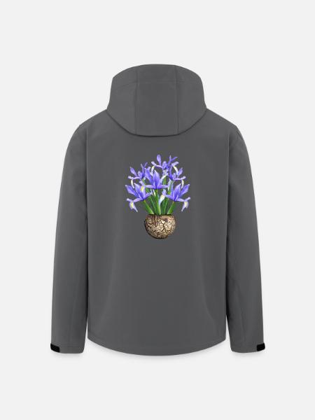 flowers lilies tulips orchids sunflower dahlia ger - Recycelte Männer Softshell-Jacke von Stanley/Stella - Anthrazit