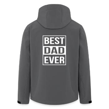 Best Dad Ever - Recycelte Männer Softshell-Jacke von Stanley/Stella - Anthrazit - Hinten - AI Model Male 185 light (185cm)
