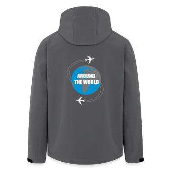 Reise - Recycelte Männer Softshell-Jacke von Stanley/Stella - Anthrazit - Hinten - AI Model Male 185 light (185cm)