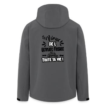 Le virus de l' Ultimate Frisbee cadeau - Veste softshell homme en polyester recyclé Stanley/Stella - charbon - Dos - AI Model Male 185 light (185cm)