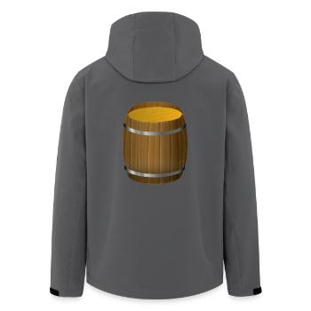 wine barrel wein fass weintrauben - Recycelte Männer Softshell-Jacke von Stanley/Stella - Anthrazit - Hinten - AI Model Male 185 light (185cm)