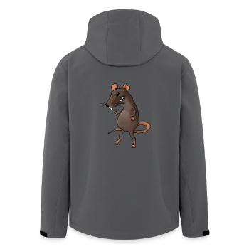 ratte rat cheese kaese animal tiere - Recycelte Männer Softshell-Jacke von Stanley/Stella - Anthrazit - Hinten - AI Model Male 185 light (185cm)