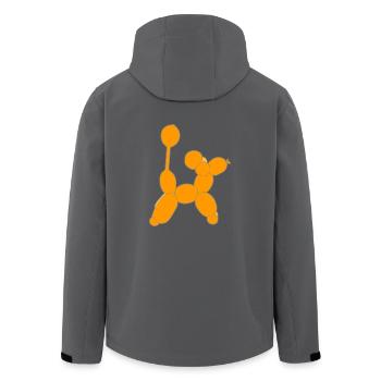 Ballon Hund - Recycelte Männer Softshell-Jacke von Stanley/Stella - Anthrazit - Hinten - AI Model Male 185 light (185cm)