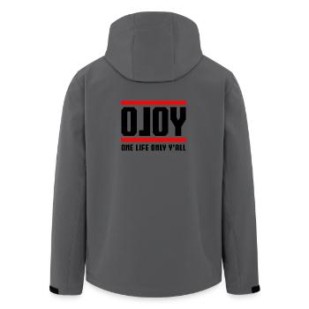 OLOY - One Life Only Y'all - Recycelte Männer Softshell-Jacke von Stanley/Stella - Anthrazit - Hinten - AI Model Male 185 light (185cm)